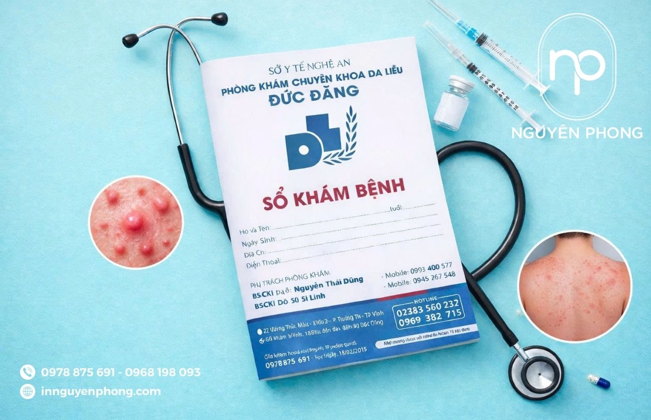 Mẫu in sổ khám bệnh phòng khám đạt chuẩn 